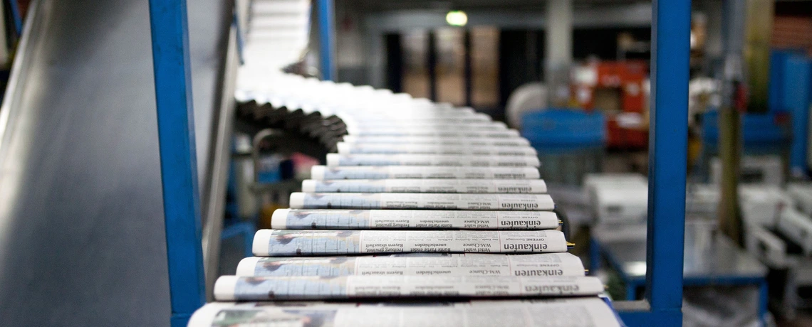 Rotationsmaschine im Druckzentrum