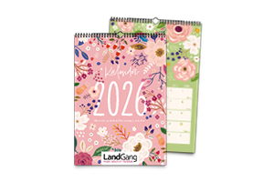 Kalender mit Floralen Mustern
