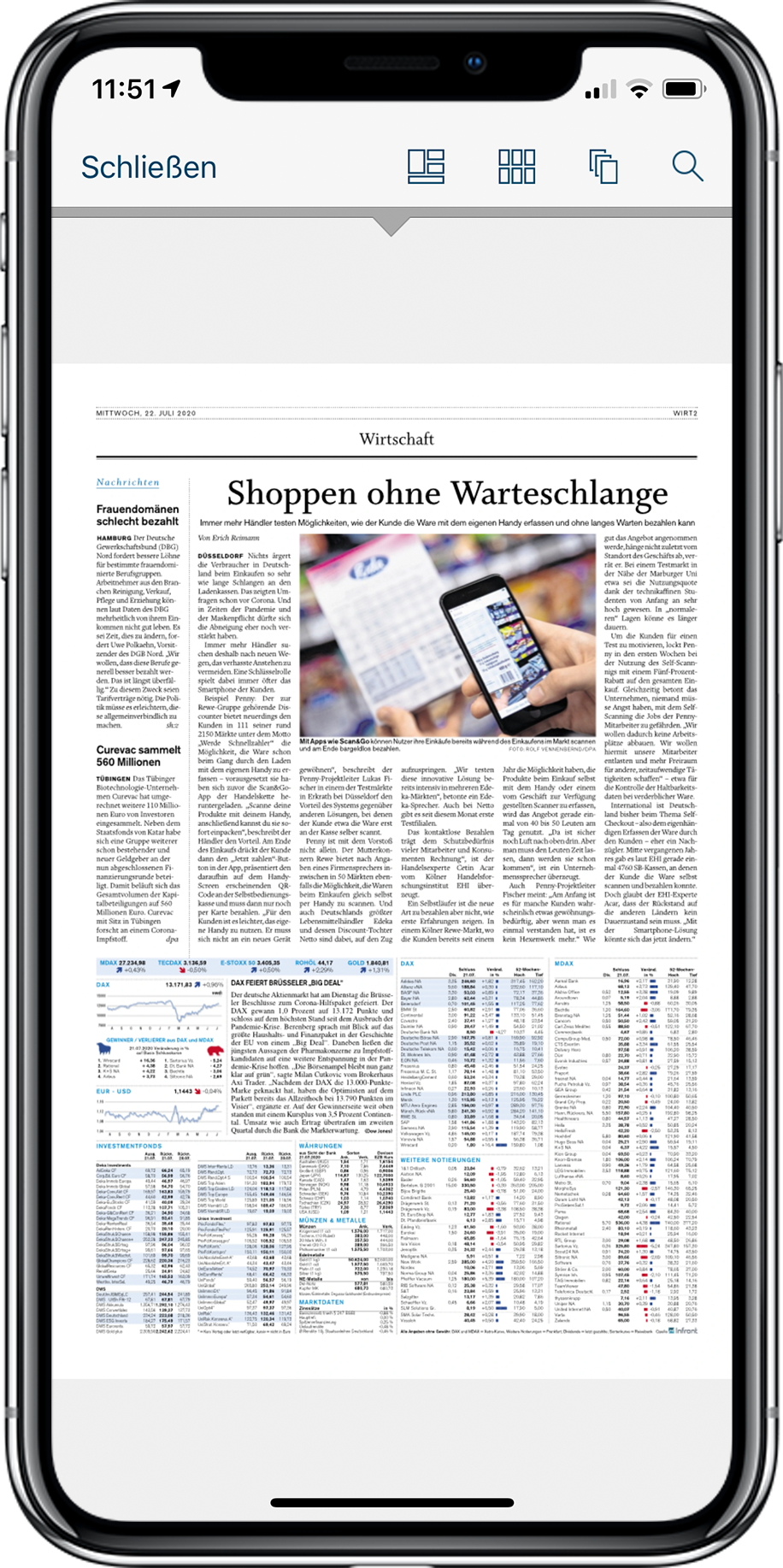 sh:z E-Paper App, Ansicht 2