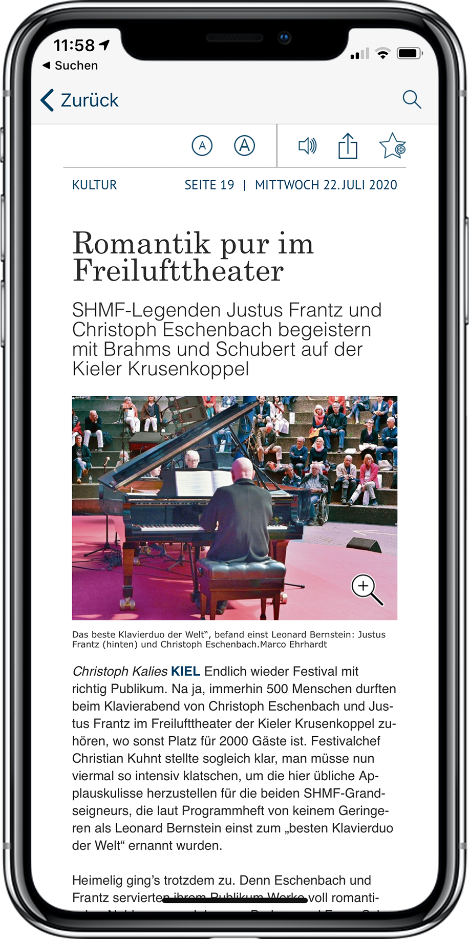 sh:z E-Paper App, Ansicht 3