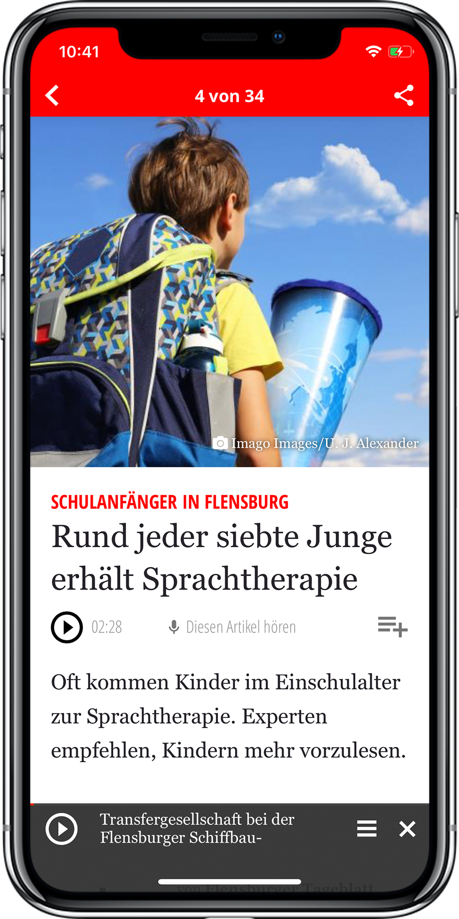 sh:z News-App, Ansicht 3